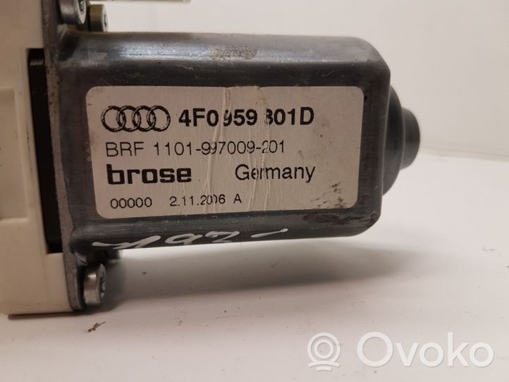 Audi A6 S6 C6 4F Priekinis varikliukas langų pakėlėjo 4F0959801D