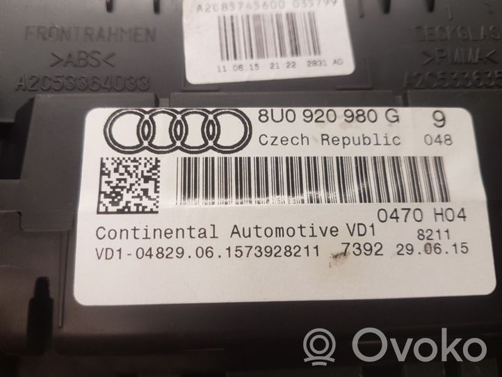 Audi Q3 8U Speedometer (instrument cluster) 8U0920980G