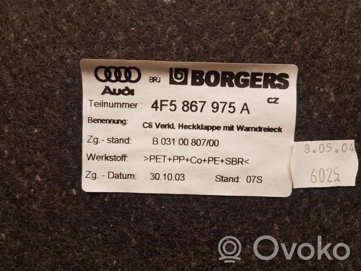 Audi A6 S6 C6 4F Apdaila bagažinės dangčio (komplektas) 4F5867975A