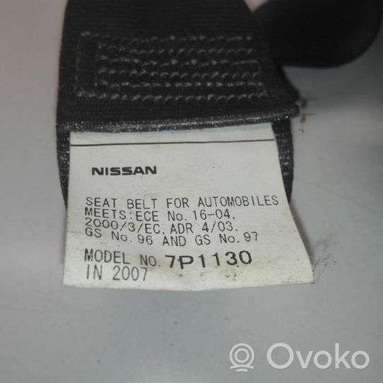 Nissan Navara Ceinture de sécurité arrière 7P1130