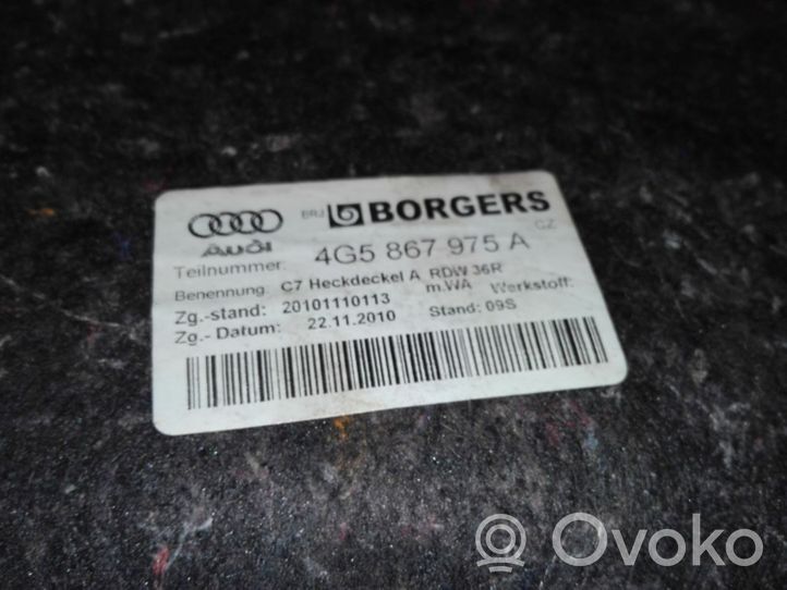 Audi A6 S6 C7 4G Tapicerka bagażnika / Komplet 4G5867975A