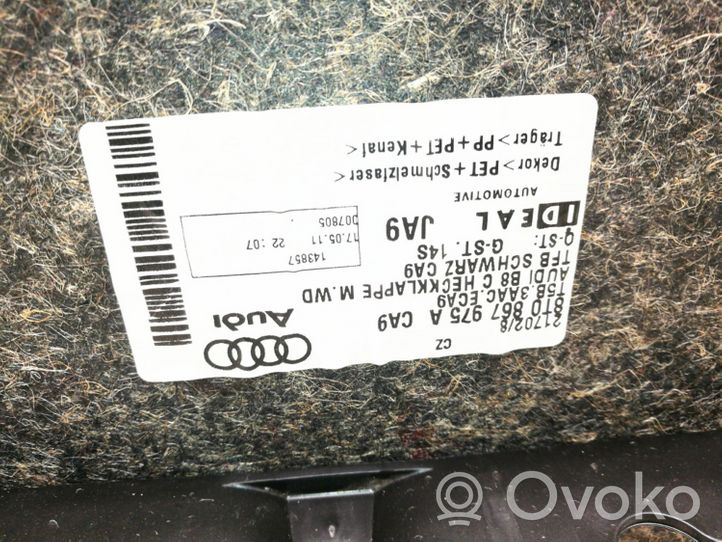 Audi A5 8T 8F Takaluukun alaosan verhoilu 8T0867975A