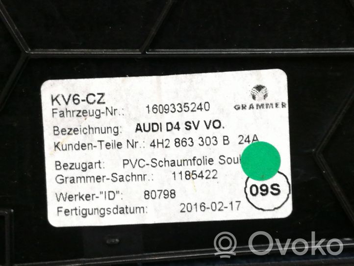 Audi A8 S8 D4 4H Osłona boczna tunelu środkowego 4H2863303