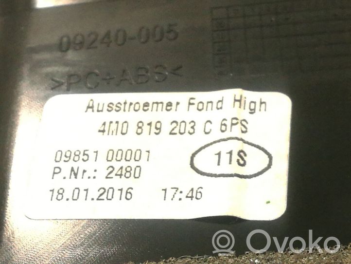 Audi Q7 4M Luftausströmer Lüftungsdüse Luftdüse hinten 4M0819203