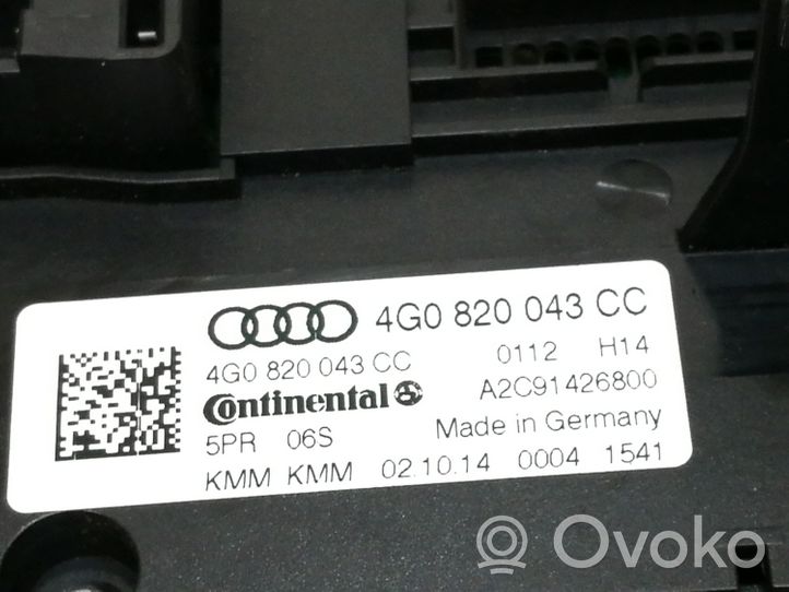 Audi A6 Allroad C7 Ilmastoinnin ohjainlaite 4G0820043CC