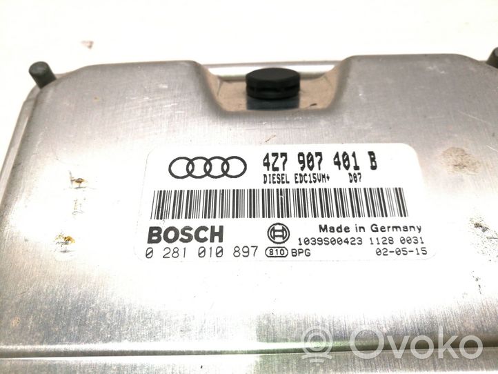 Audi A6 Allroad C5 Moottorin ohjainlaite/moduuli 4Z7907401B