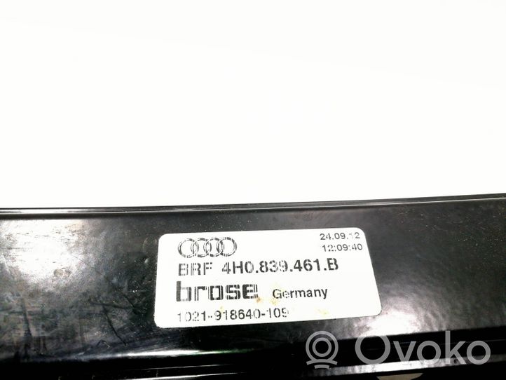 Audi A8 S8 D4 4H Mechanizm podnoszenia szyby tylnej bez silnika 4H0839461B