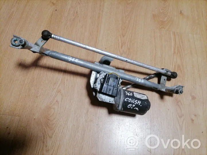 Opel Corsa C Front wiper linkage and motor 24441422