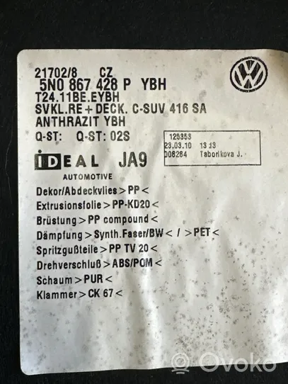 Volkswagen Tiguan Boczek / Tapicerka / bagażnika 5N0867428P