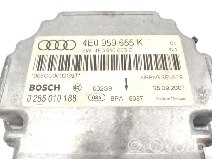Audi A8 S8 D3 4E Gaisa spilvenu vadības bloks 4E0910655E