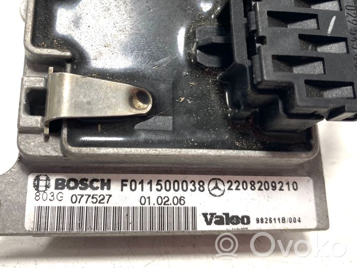 Mercedes-Benz ML W163 Lämpöpuhaltimen tuulettimen rele 2208209210