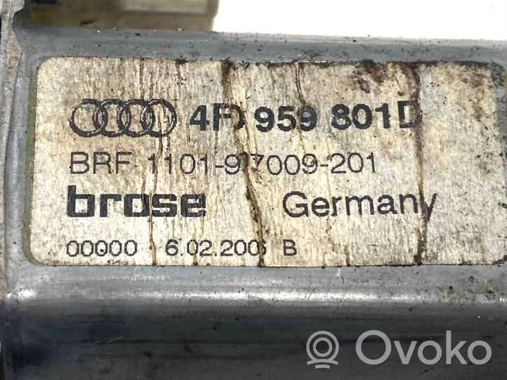 Audi A6 S6 C6 4F Etuoven ikkunan nostomoottori 4F0959801D