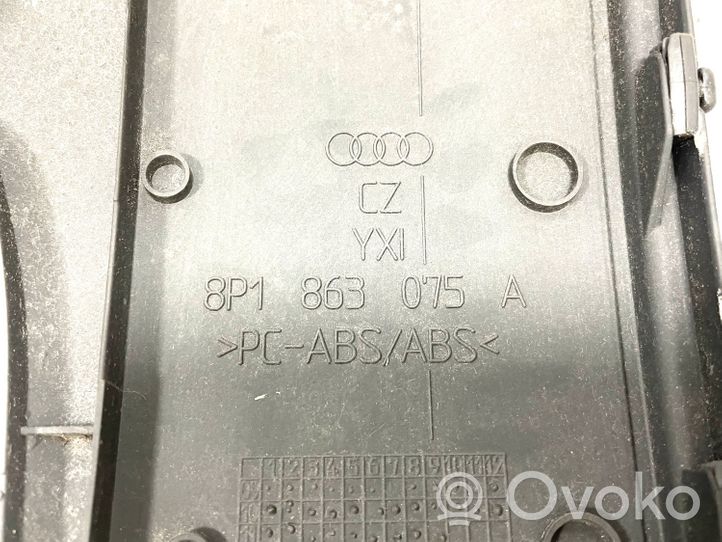 Audi A3 S3 A3 Sportback 8P Panelės apdailos skydas (apatinis) 8P1863075A