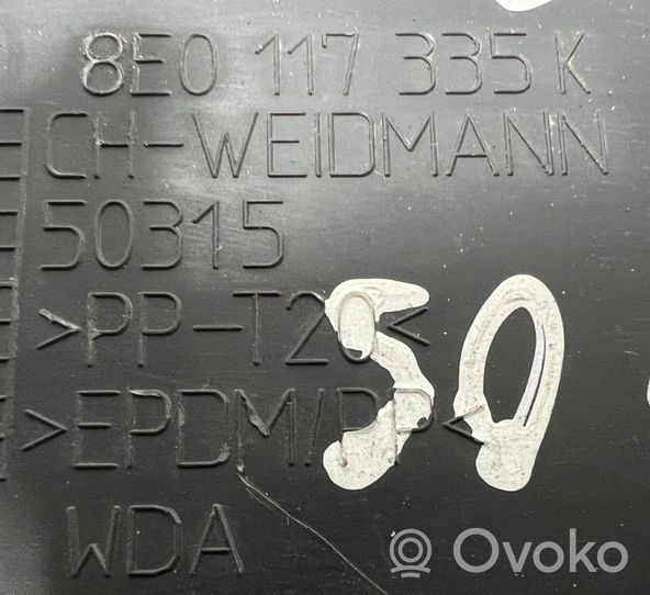 Audi A4 S4 B7 8E 8H Oro nukreipėjas/ kanalas interkūlerio radiatoriaus 8E0117335K