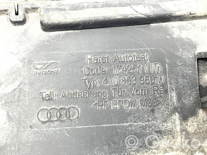 Audi Q7 4L Rivestimento della portiera anteriore (modanatura) 4L0853960D