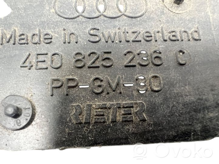 Audi A8 S8 D3 4E Plaque, cache de protection de boîte de vitesses 4E0825236C