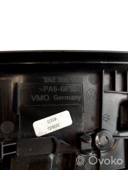 Volkswagen PASSAT B7 Levier / poignée de dossier de siège 3AE885592