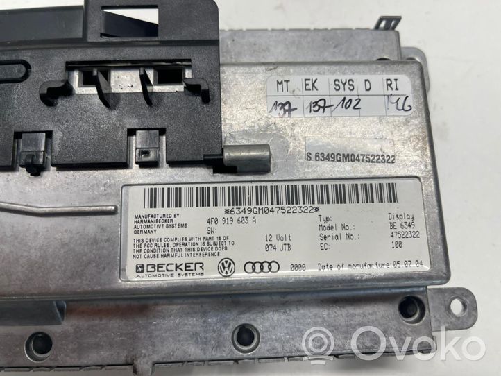 Audi A6 S6 C6 4F Schermo del visore a sovrimpressione 4F0919603A