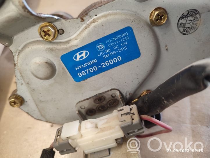 Hyundai Santa Fe Motor del limpiaparabrisas trasero 9870026000