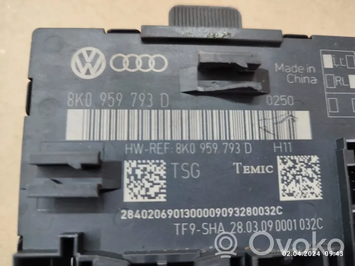 Audi Q5 SQ5 Oven ohjainlaite/moduuli 8K0959793D