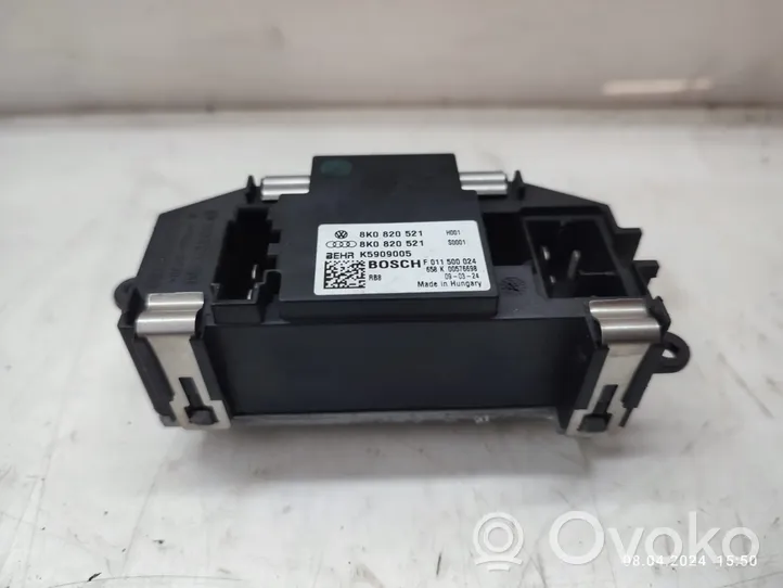 Audi Q5 SQ5 Résistance moteur de ventilateur de chauffage 8K0820521