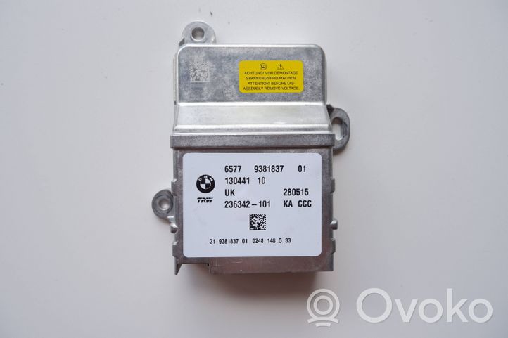 BMW 2 F46 Module de contrôle airbag 9381837