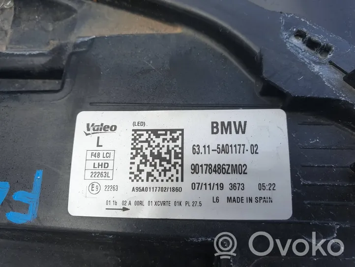 BMW X1 F48 F49 Faro delantero/faro principal 5A01177