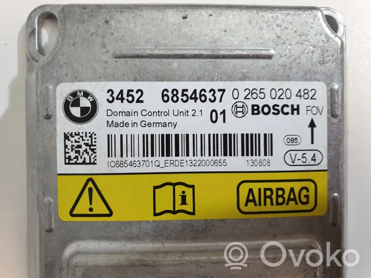 BMW 5 F10 F11 Centralina/modulo airbag 6854637