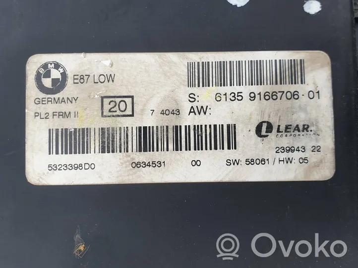 BMW 1 E81 E87 Module d'éclairage LCM 9166706