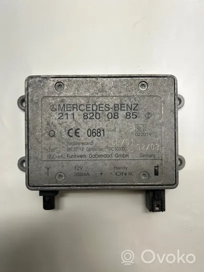 Mercedes-Benz E W211 Module unité de contrôle d'antenne 2118200885