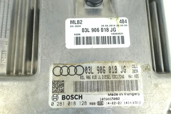 Audi A5 8T 8F Unité de commande, module ECU de moteur 03L906018JG
