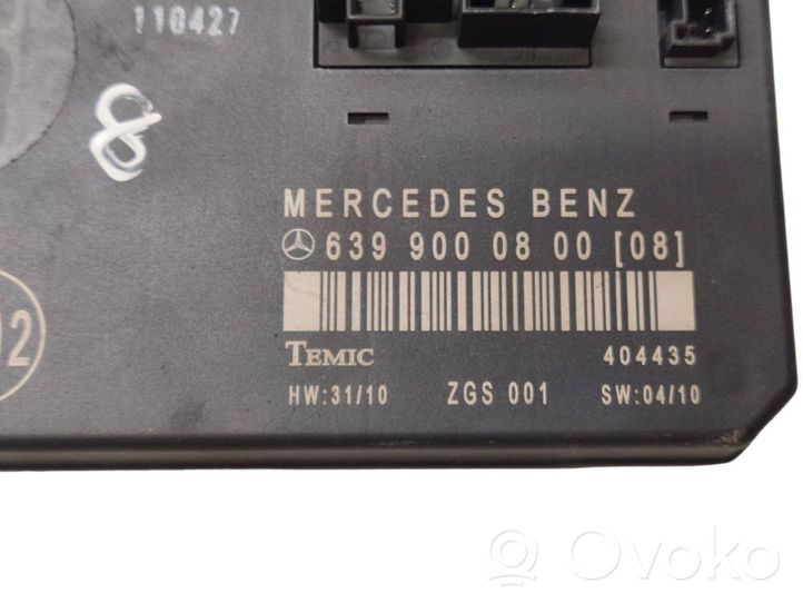 Mercedes-Benz Vito Viano W639 Moduł / Sterownik komfortu 6399000800