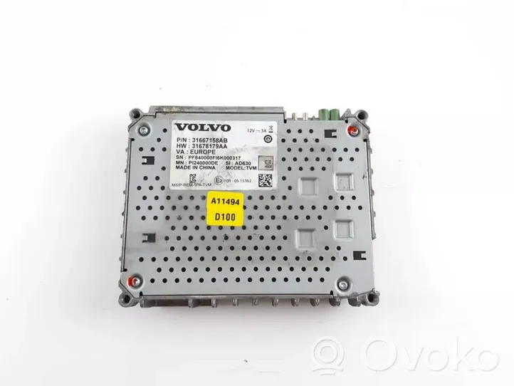 Volvo S90, V90 Videon ohjainlaite 31667158AB