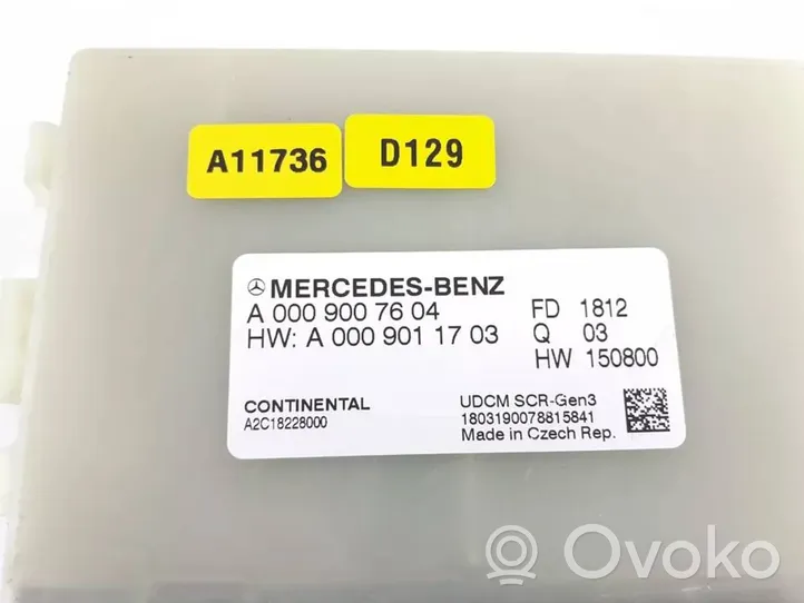 Mercedes-Benz E W213 Unidad de control/módulo de agentes reductores del tubo de escape A0009007604