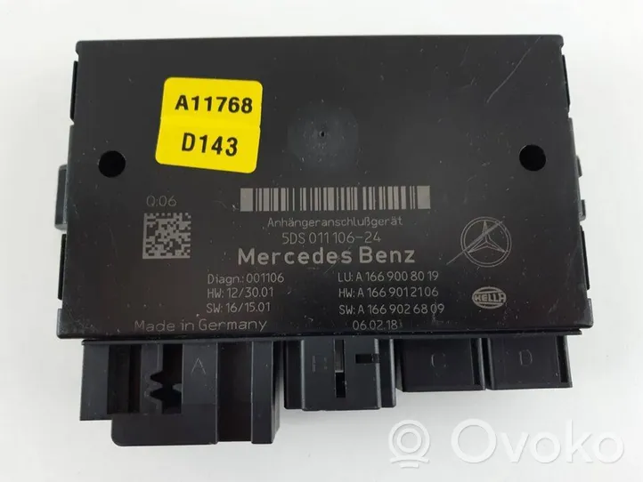 Mercedes-Benz GLE (W166 - C292) Centralina/modulo rimorchio barra di traino A1669008019