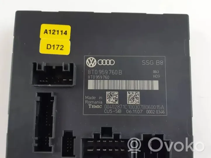 Audi A5 8T 8F Sėdynės valdymo blokas 8T0959760B