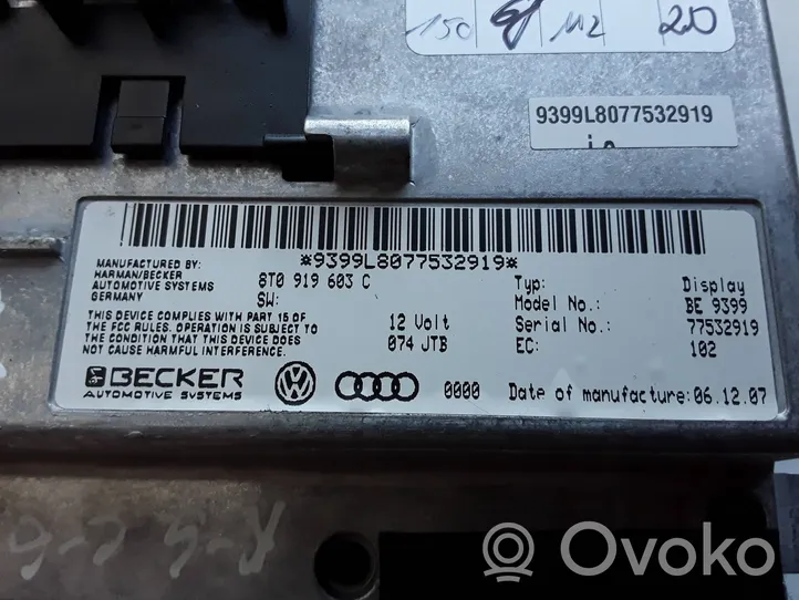 Audi A6 S6 C6 4F Écran d'affichage supérieur 8T0919603C