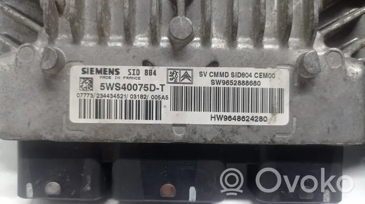 Citroen C2 Komputer / Sterownik ECU i komplet kluczy 5WS40075DT