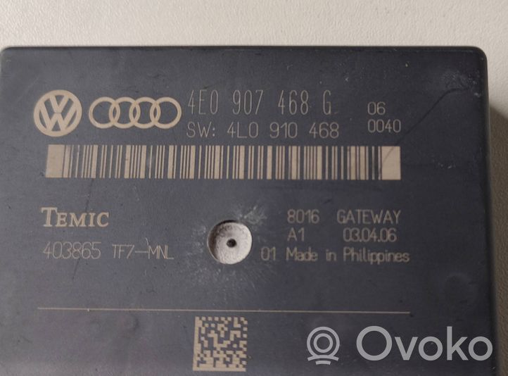 Audi A8 S8 D3 4E Modulo di controllo accesso 4E0907468G