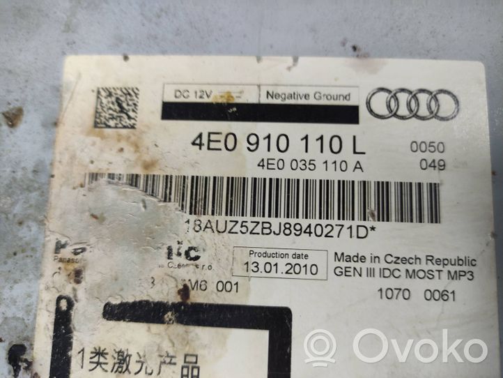 Audi A8 S8 D3 4E CD/DVD-vaihdin 4E0910110L