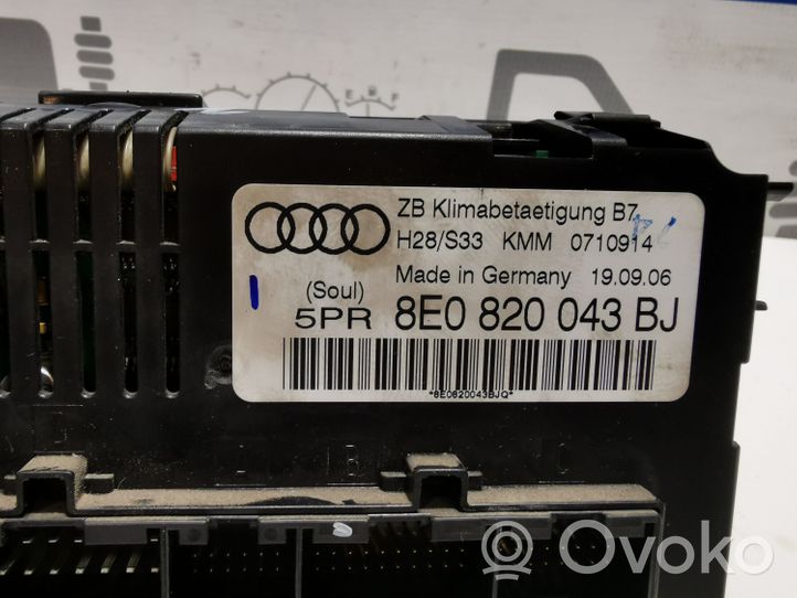 Audi A4 S4 B7 8E 8H Centralina del climatizzatore 8E0820043BJ
