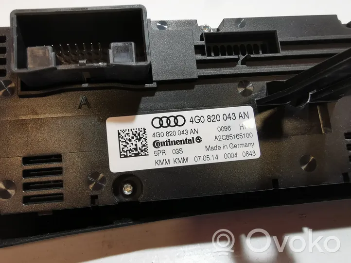 Audi A7 S7 4G Ilmastoinnin ohjainlaite 4G0820043AN
