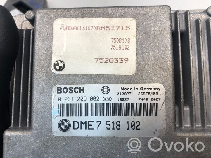 BMW 7 E65 E66 Kit calculateur ECU et verrouillage 7518102