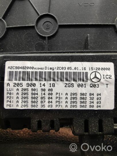 Mercedes-Benz GLC X253 C253 Tachimetro (quadro strumenti) A2059001418