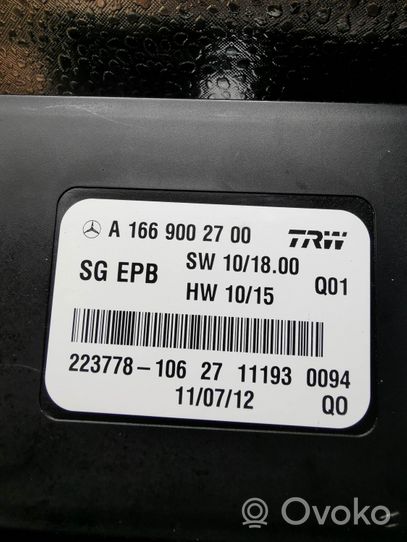 Mercedes-Benz ML W166 Rankinio stabdžio valdymo blokas A1669002700