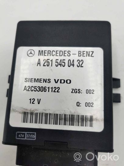 Mercedes-Benz R W251 Centralina/modulo sospensioni A2515450432