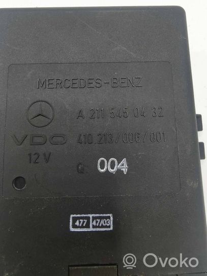 Mercedes-Benz E W211 Centralina sospensioni pneumatiche (posteriore) A2115450432