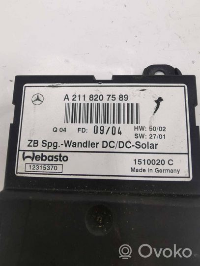 Mercedes-Benz E W211 Muut ohjainlaitteet/moduulit A2118207589