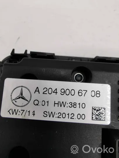 Mercedes-Benz GLK (X204) Panel klimatyzacji A2049006708