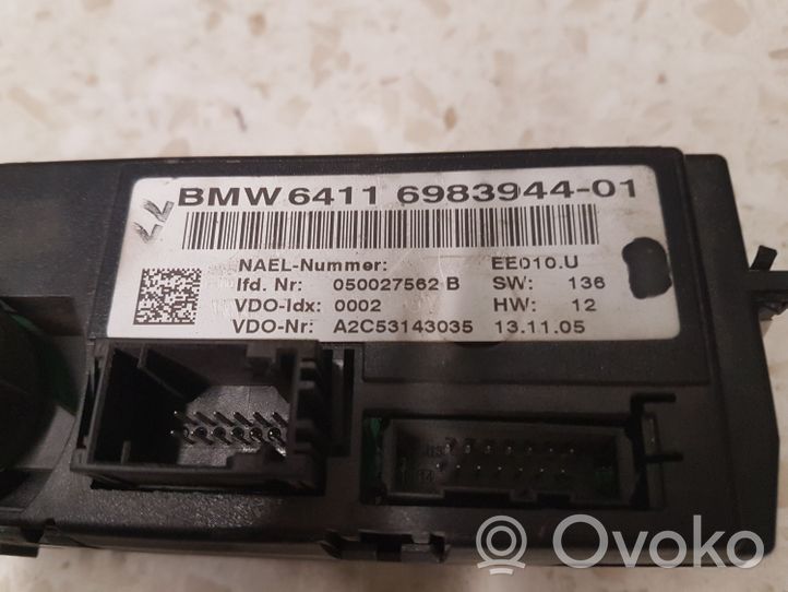 BMW 3 E90 E91 Climate control unit 698394401